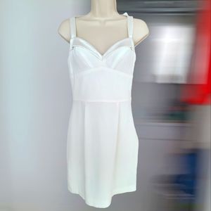 Dina Bar-El Sweetheart Neckline White Dress Size 6 Preppy